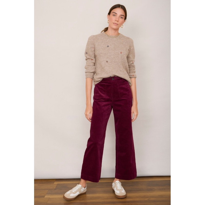 Jules Velvet Trouser – Raspberry