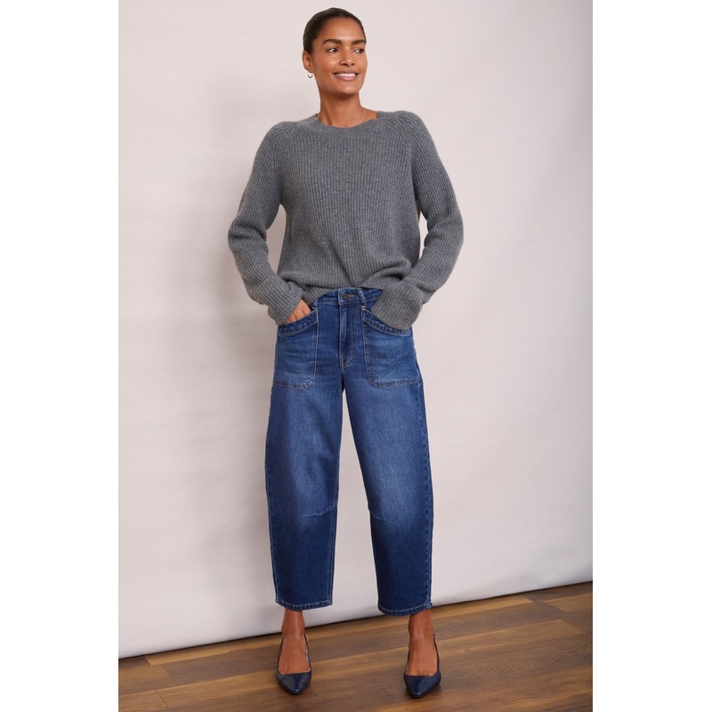 Kaya Cargo Barrel Jean – Mid Wash