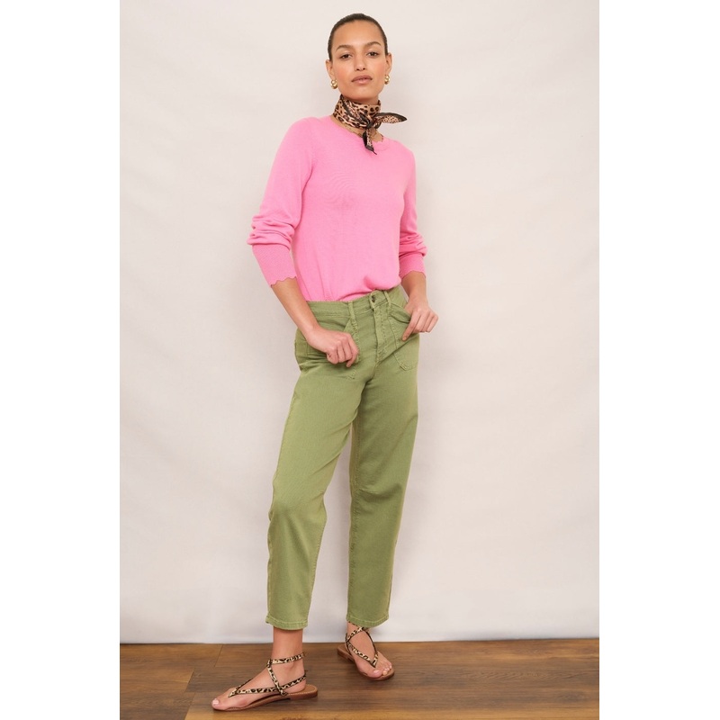 Kaya Cargo Barrel Jean – Olive Green