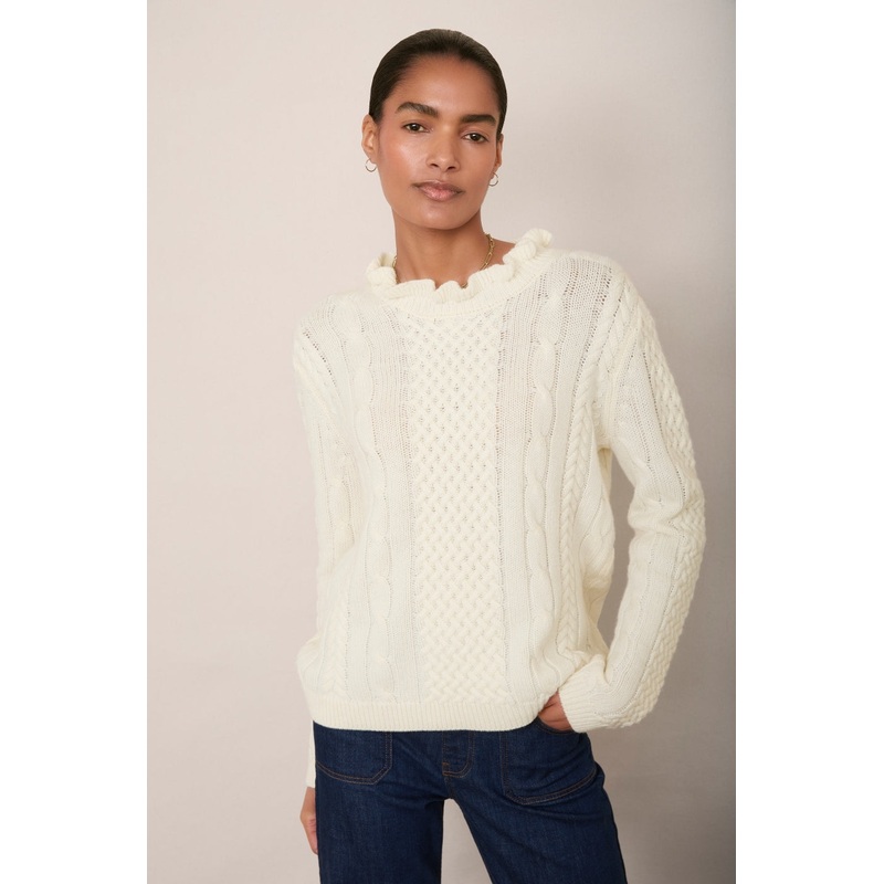 Savannah Cable Jumper – Ivory
