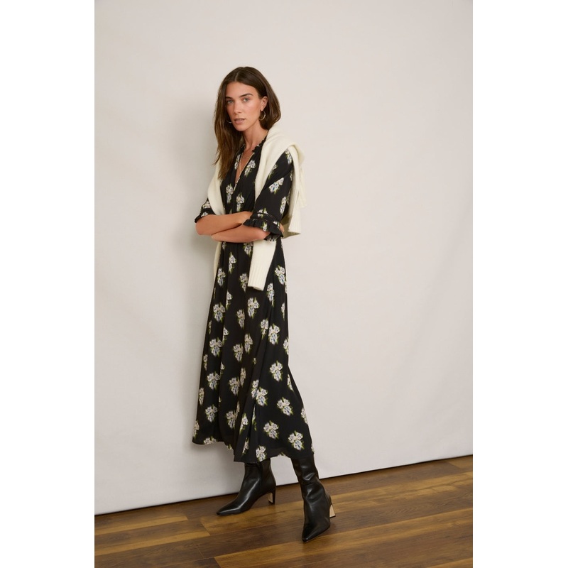 Vivien Dress – Black Floral