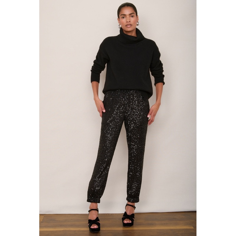 Aniyah Sequin Trouser – Black