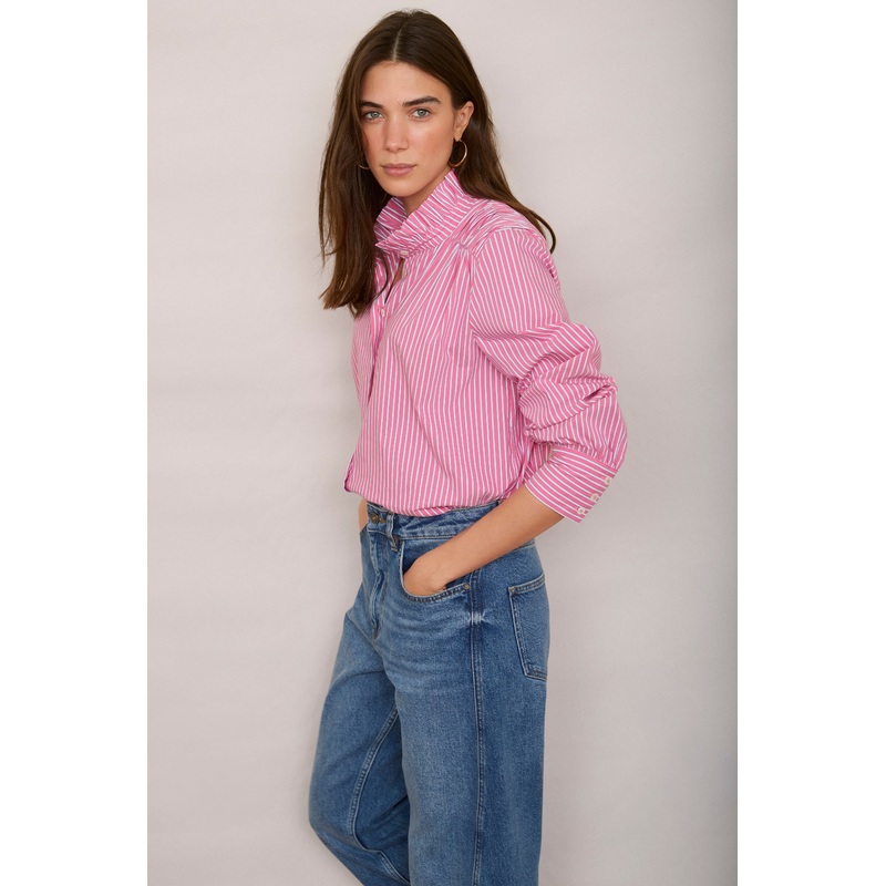 Clemmy Shirt – Pink Stripe