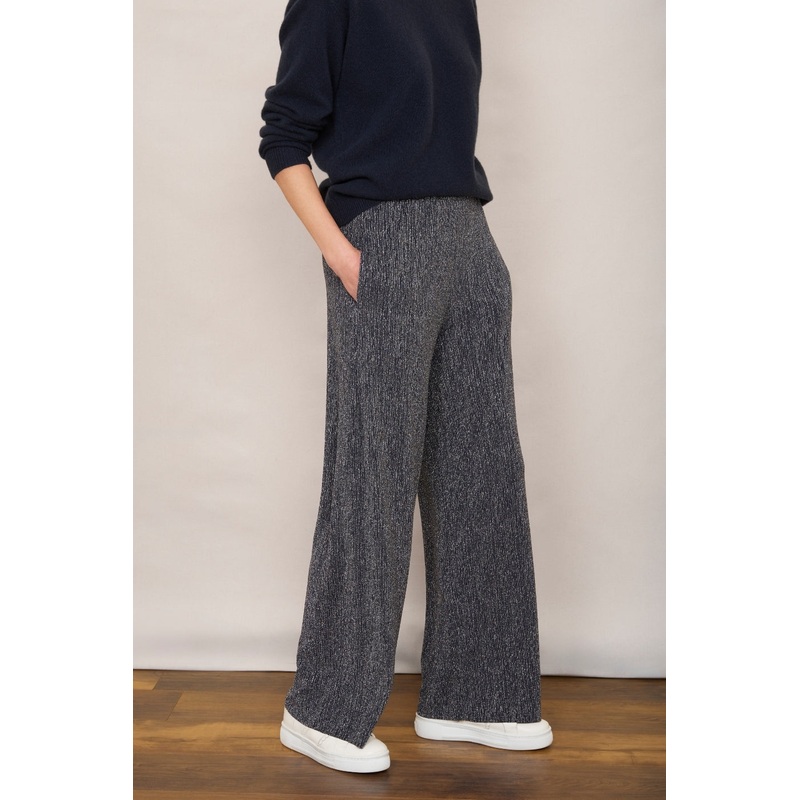 Isla Plisse Trouser – Midnight/Silver Sparkle