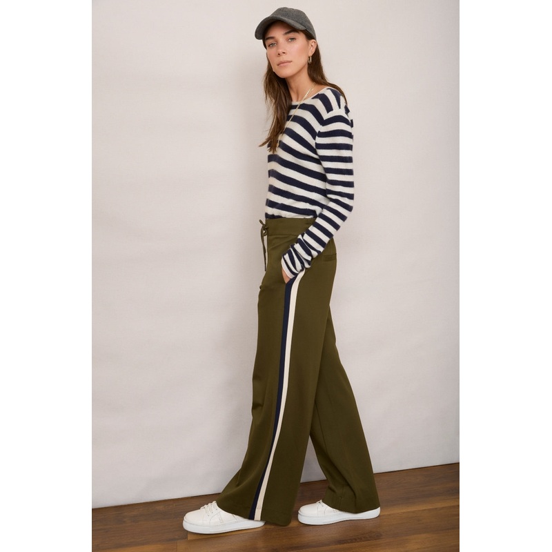 Penny Ponte Wide Leg Trouser – Khaki