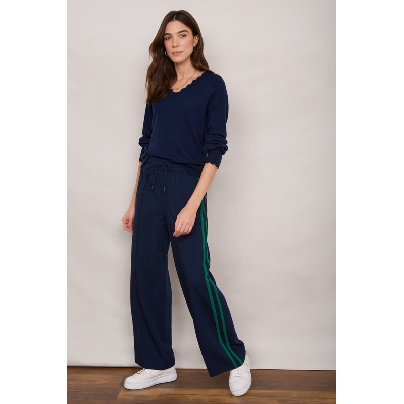 Polly Side Stripe Trouser – Midnight
