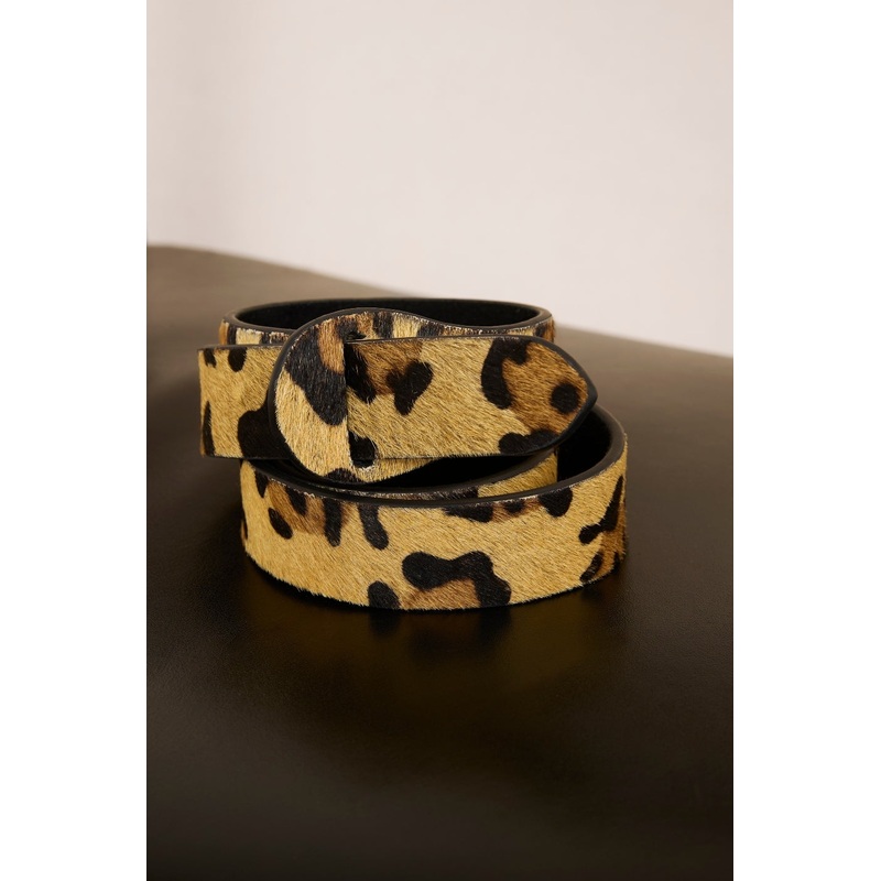 Wrap Leather Belt – Leopard Pony