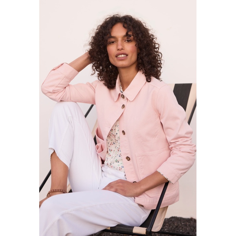 Ada Denim Jacket – Candy Floss Pink