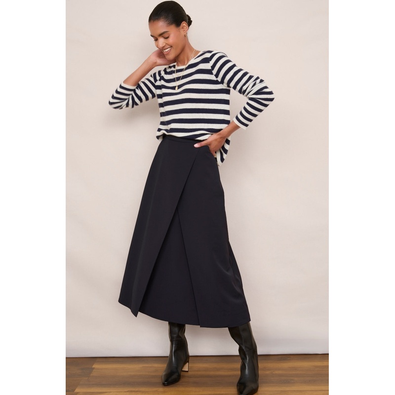 Romilly Wrapover Skirt – Midnight