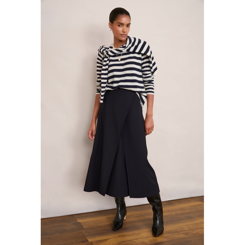 Romilly Wrapover Skirt – Midnight