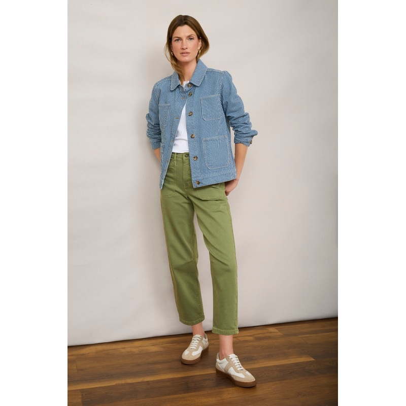 Ada Denim Jacket – Blue/Ivory Stripe