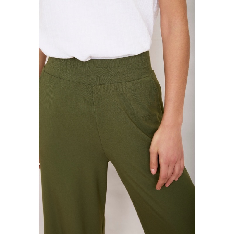 Delphine Pull On Trouser – Moss Green