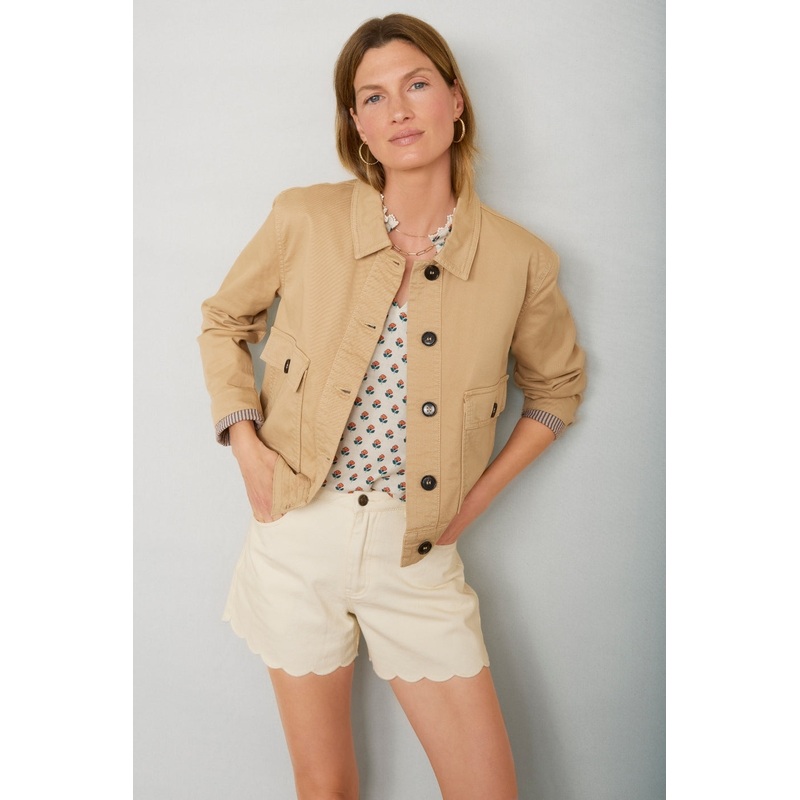 Ruby Scallop Short – Ecru