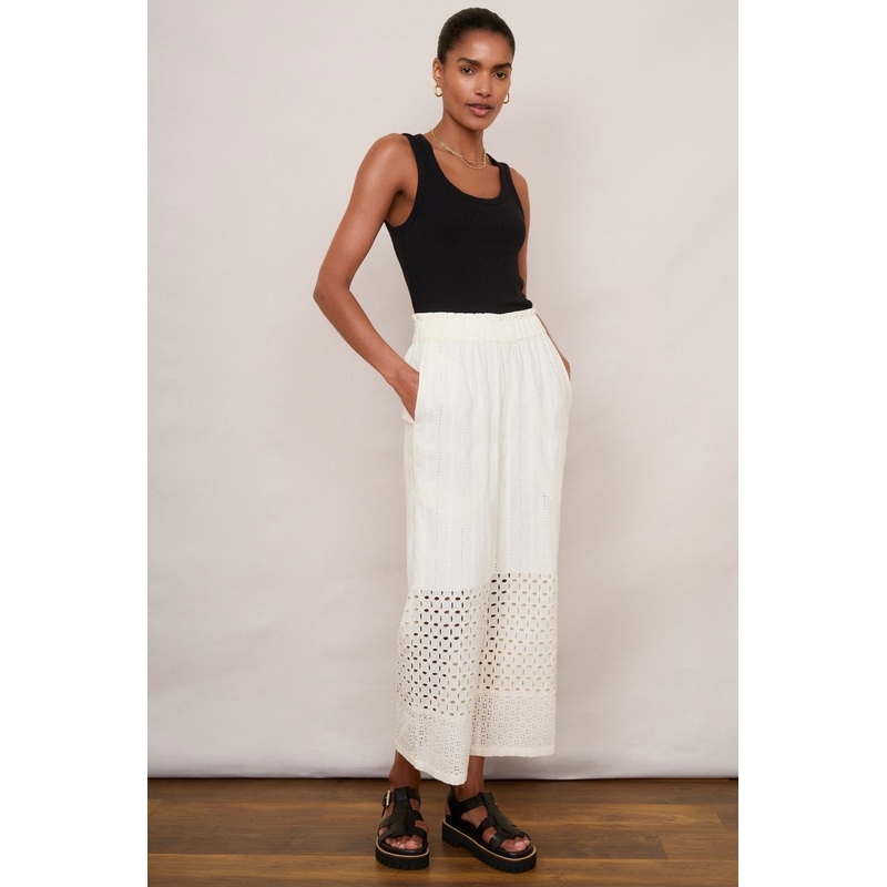 Rue Broderie Trouser – Ecru