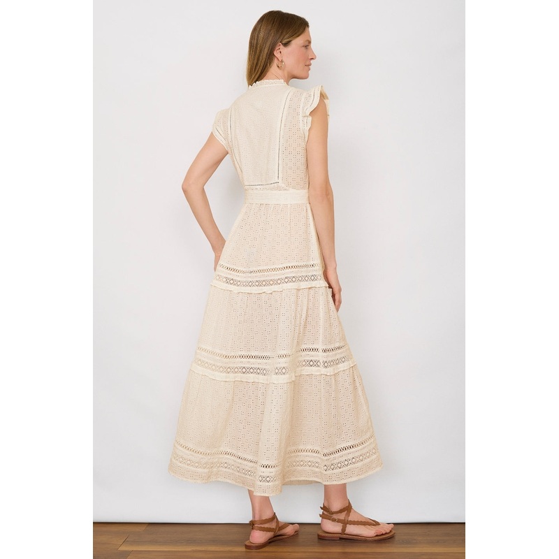 Talya Dress – Ecru Broderie