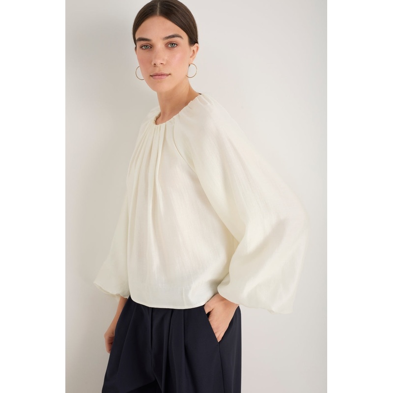 Cath x WYSE Lauren Top – Ivory