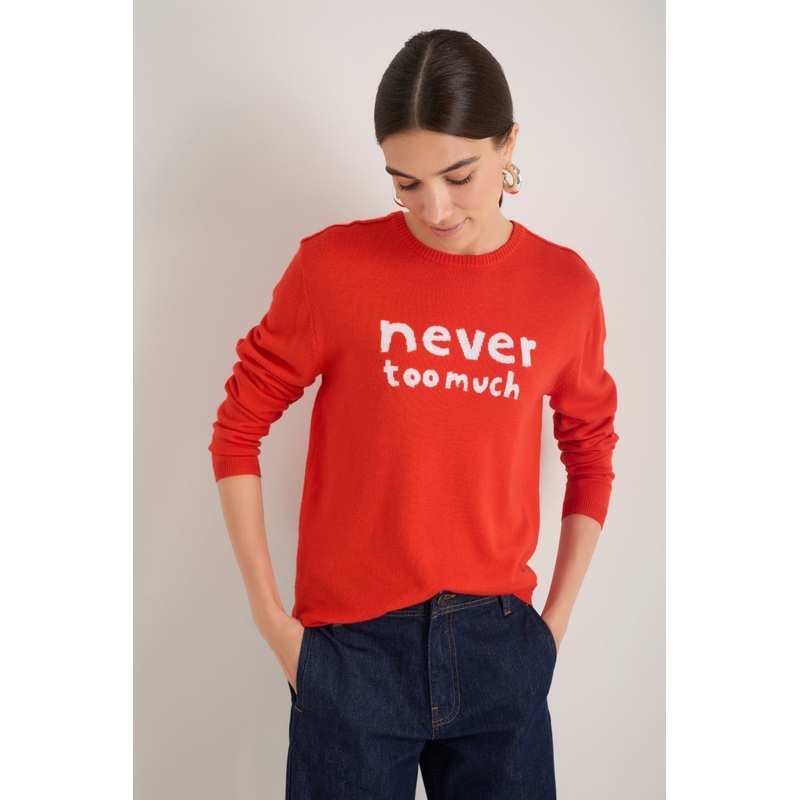 Cath X WYSE Slogan Jumper – Tomato Red