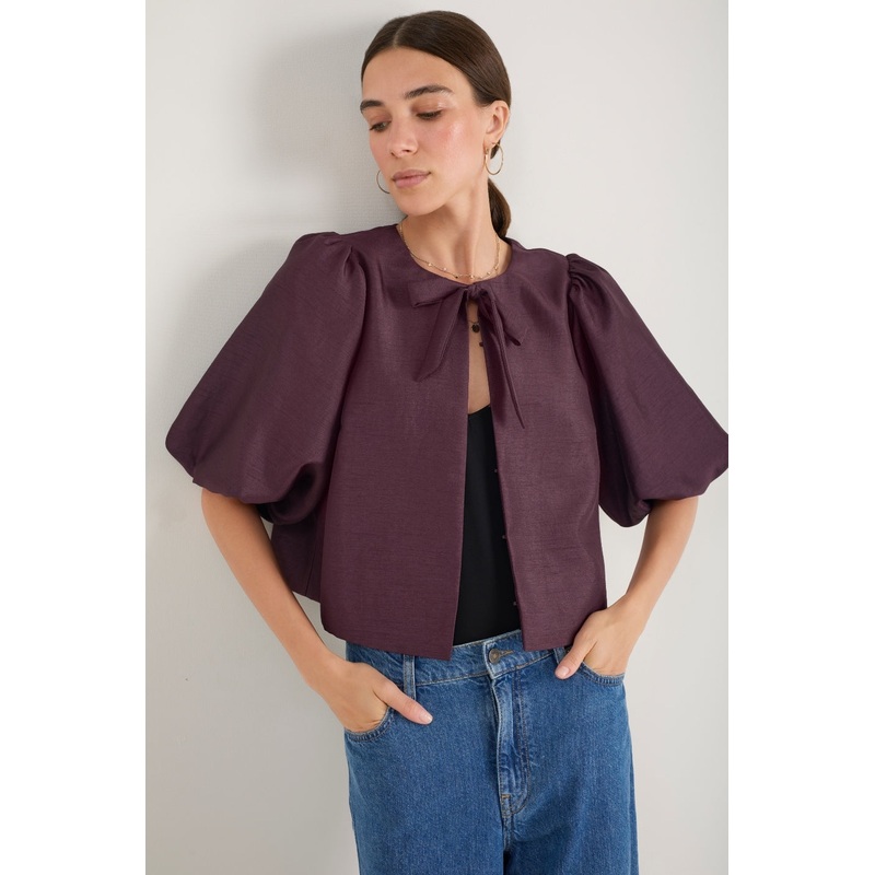 Coral Top – Deep Fig