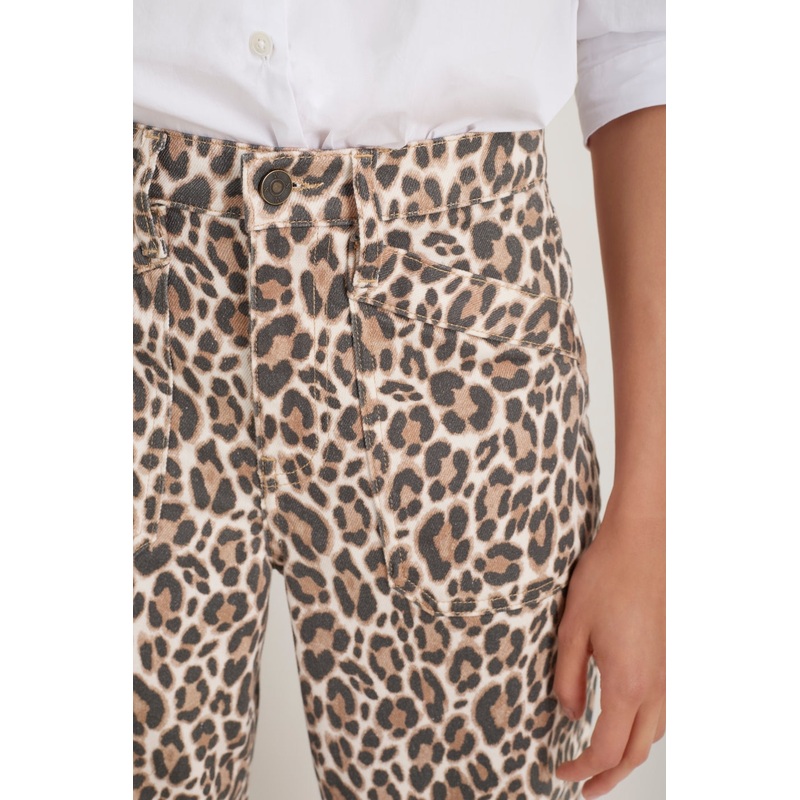 Kaya Cargo Barrel Jean – Leopard