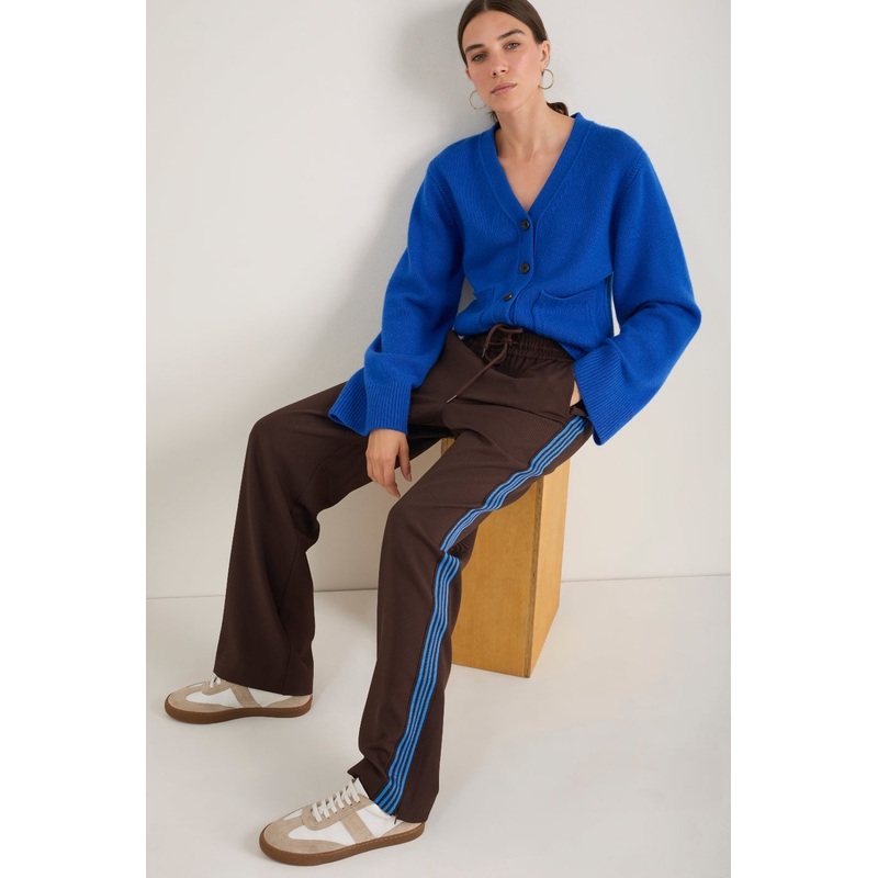 Suzy Side Stripe Trouser – Cocoa