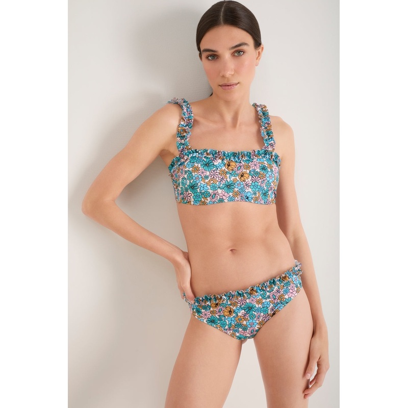 Cassis Bikini Top – Retro Floral