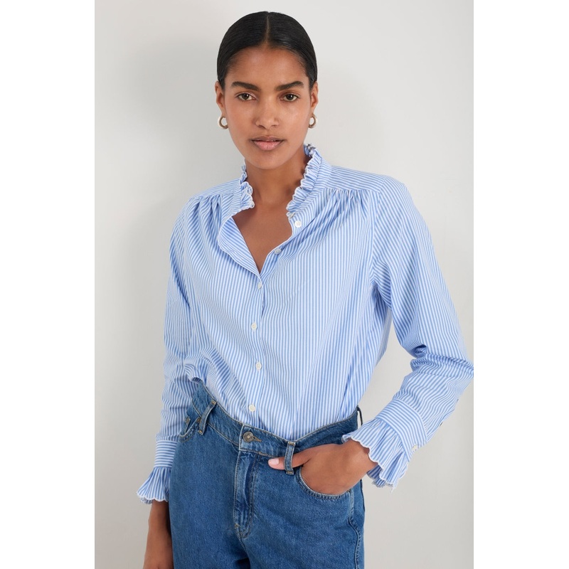 Callie Shirt – Blue/White Stripe