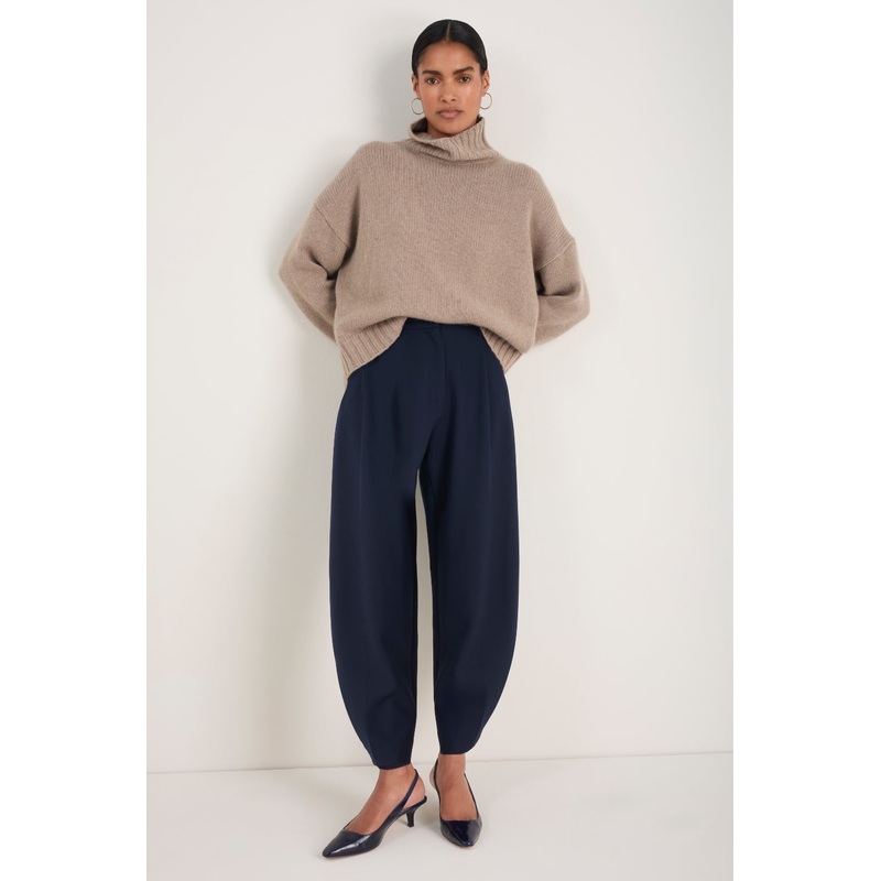 Pina Wool Blend Trouser – Midnight