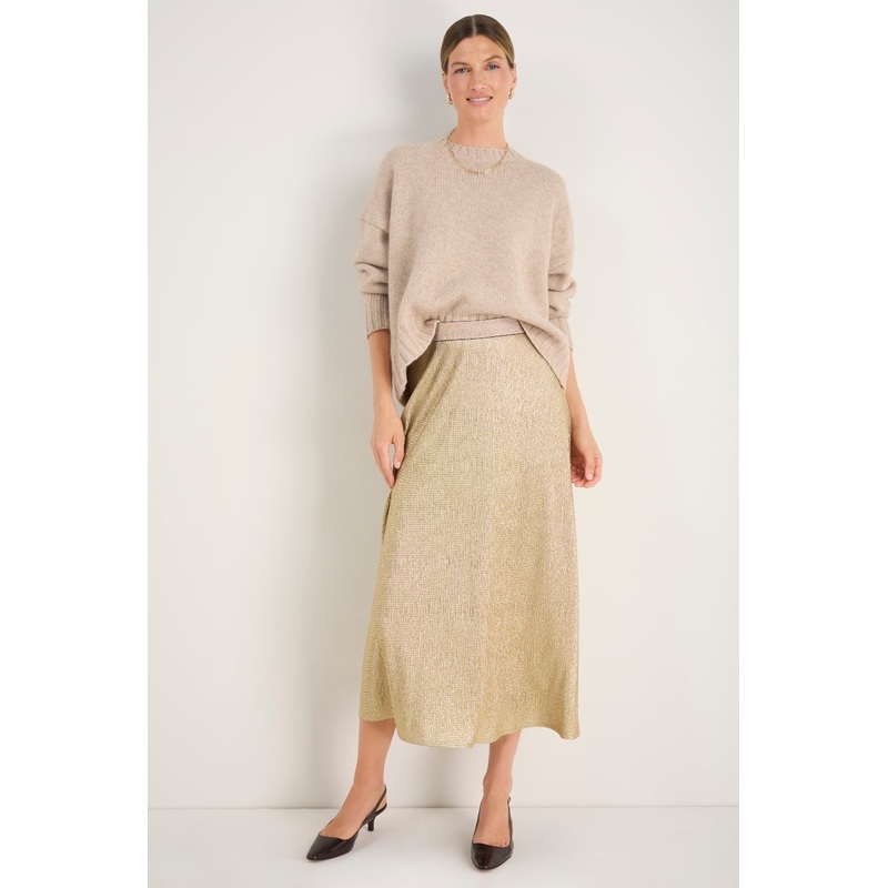 Sathony Metallic Skirt – Gold