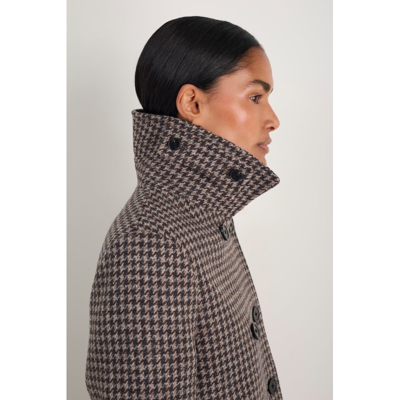 Philippa Pea Coat – Dogtooth