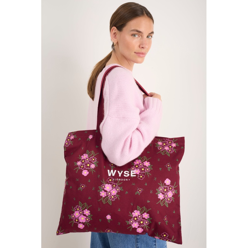 Tote Bag – Merlot Spaced Floral