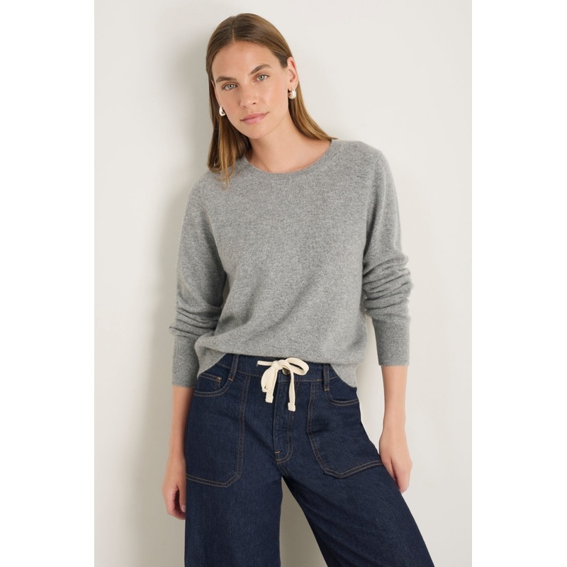 Catrin Cashmere Jumper – Charcoal Grey Marl