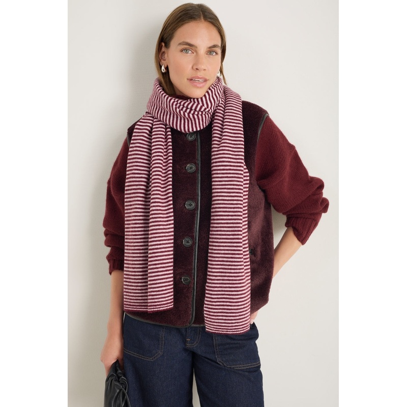 Celina Scarf – Deep Fig/Blossom Pink