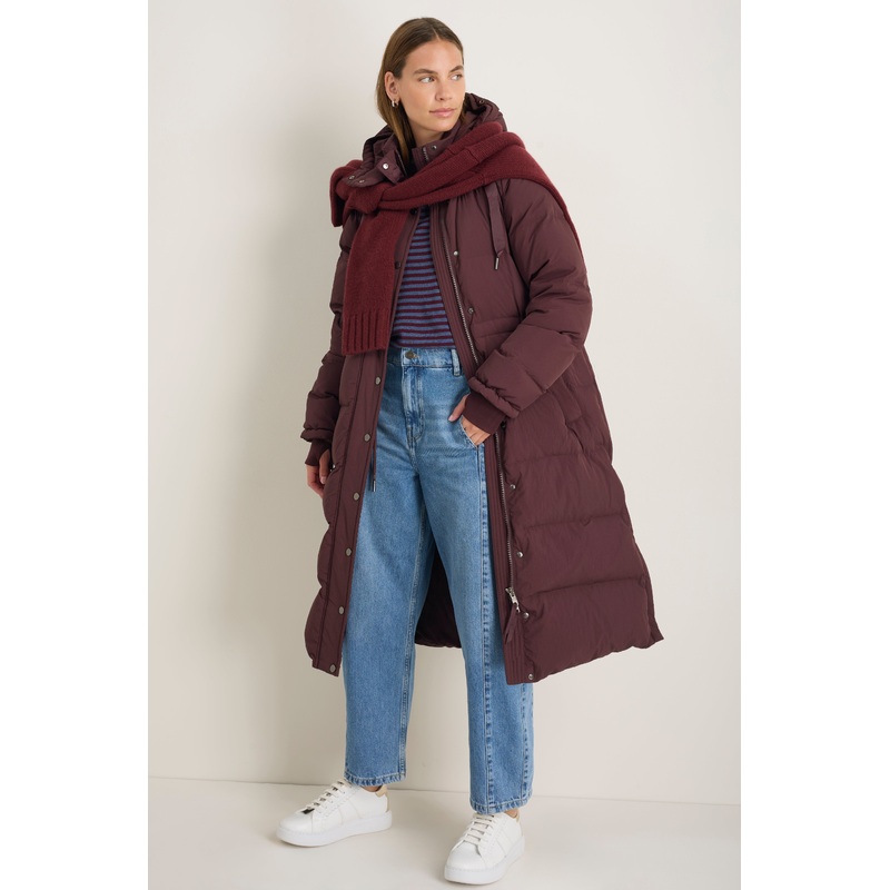 Suzy Puffer Coat – Deep Fig