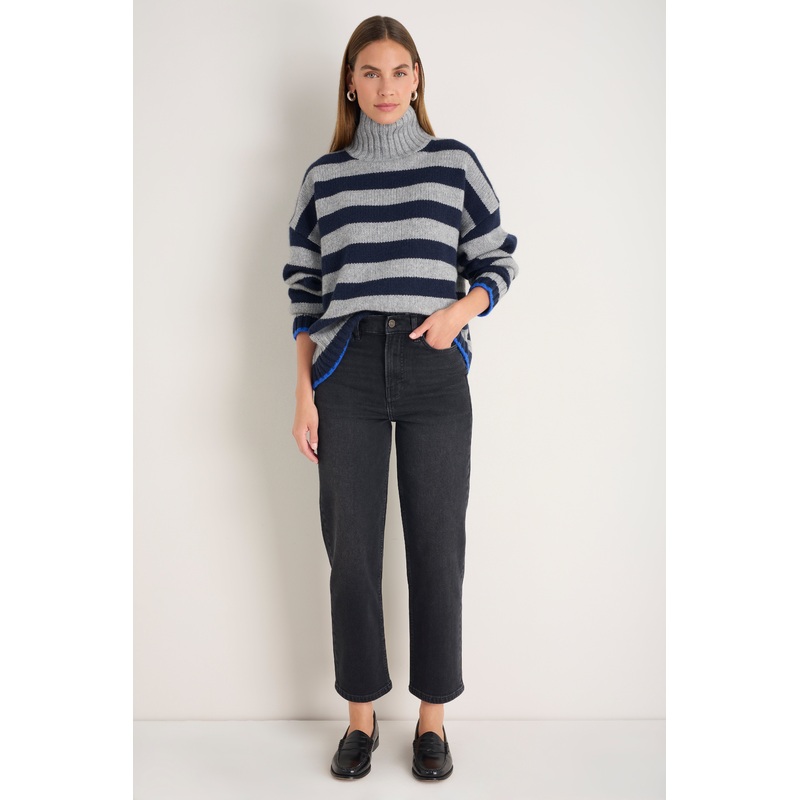 Saffie Straight Leg Jean – Washed Black