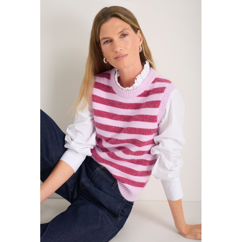 Anna Fluffy Tank – Raspberry/Light Pink