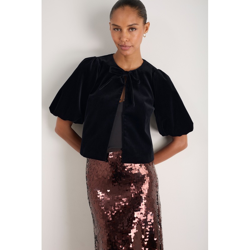 Coral Top – Black Velvet