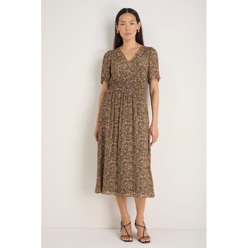 Iona Lame Dress – Retro Floral