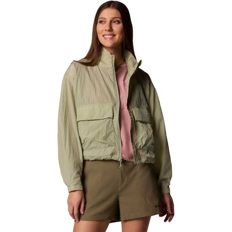 Paracutie Cropped Cargo Windbreaker – Safari