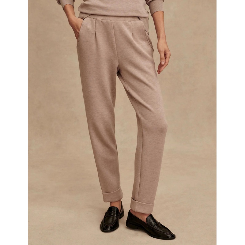 The Rolled Cuff Pant 25″ – Taupe Marl