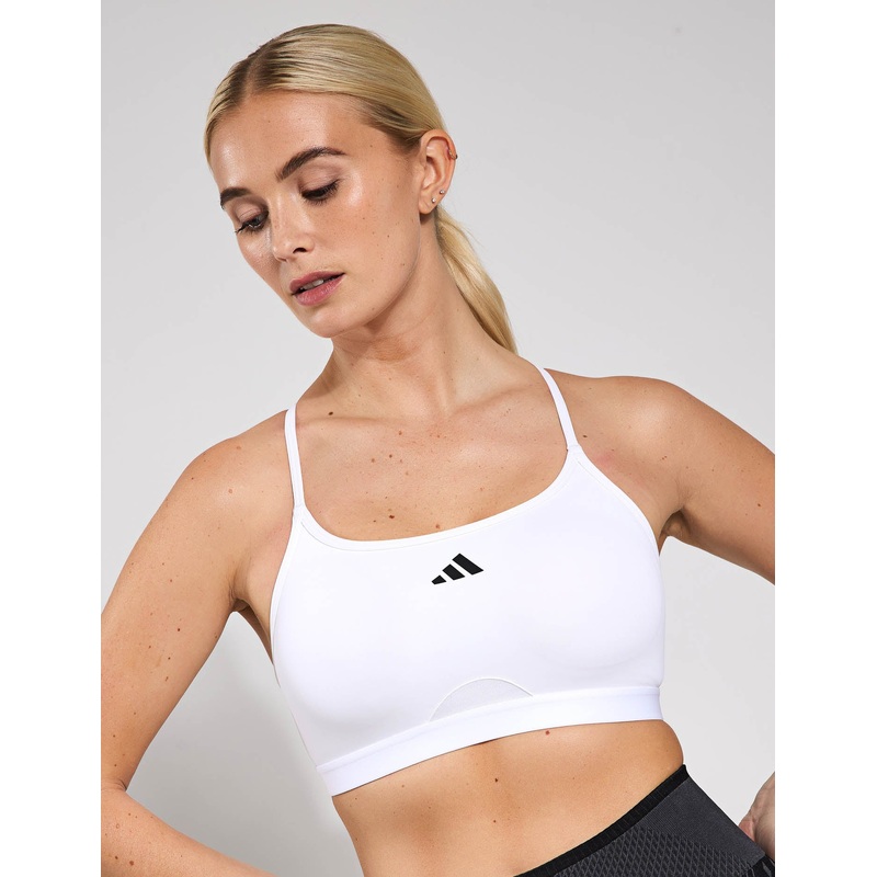 Aeroreact Training 3-Stripes Bra – White