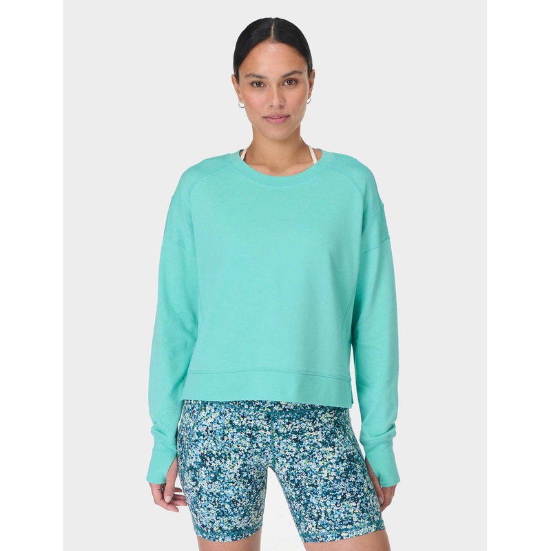 After Class Crop Sweatshirt – Sea Spray Blue