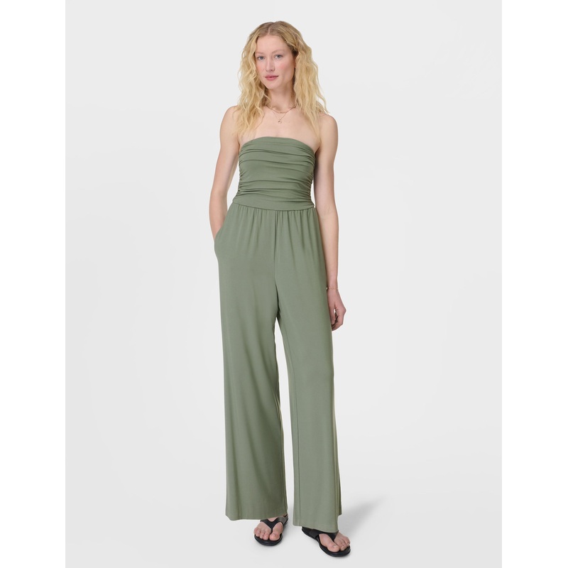 Modal Wide Leg Jumpsuit – Willow Green