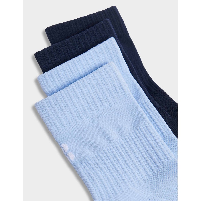 Crew Running Socks 2 Pack – Breeze Blue/Navy Blue