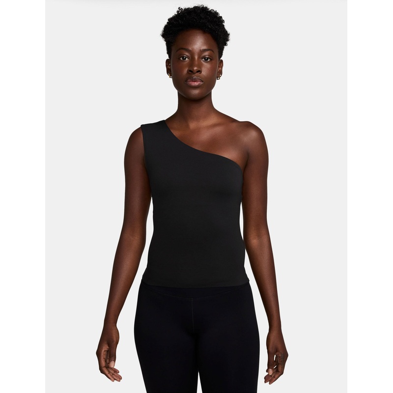 Zenvy Dri-FIT Asymmetrical Tank Top – Black