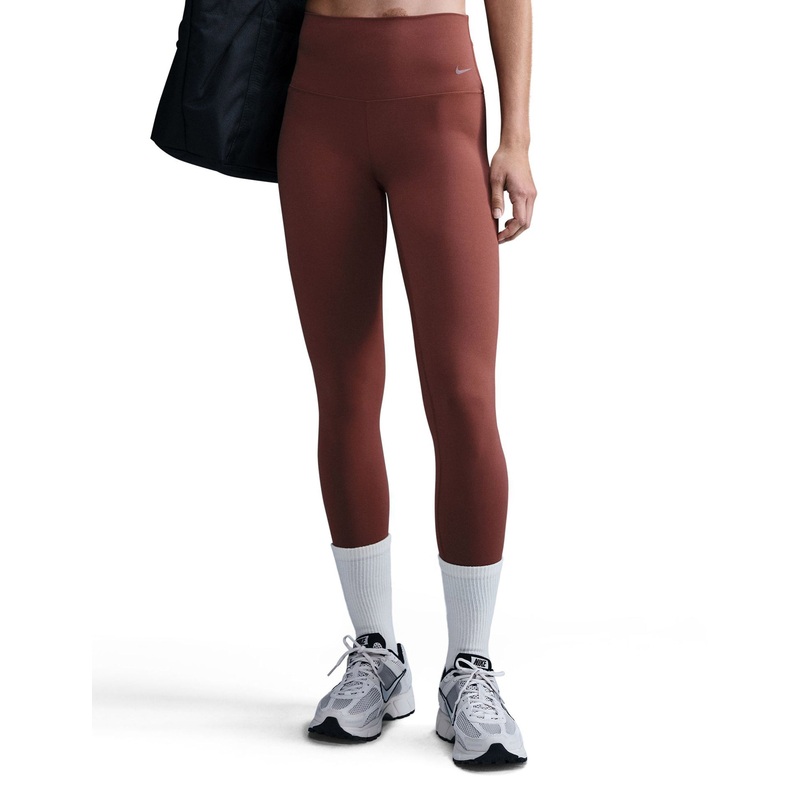 Zenvy High Waisted 7/8 Leggings – Red Sepia/Black