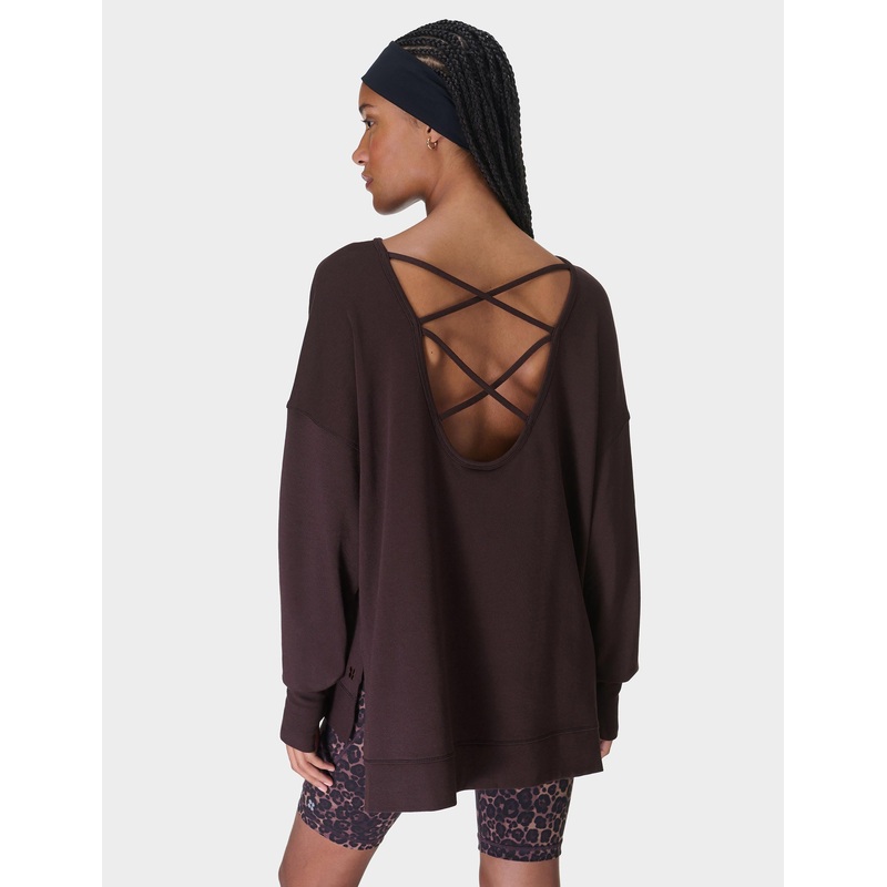 After Class Cross Back Sweatshirt – Sable Brown