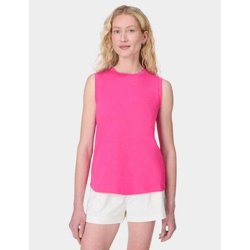 Essential Sleeveless Vest – Fuchsia Pink