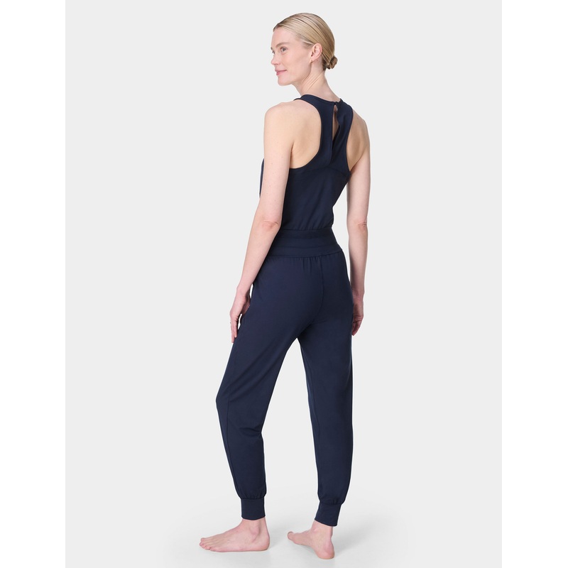 Gaia Performance Yoga Jumpsuit – Navy Blue