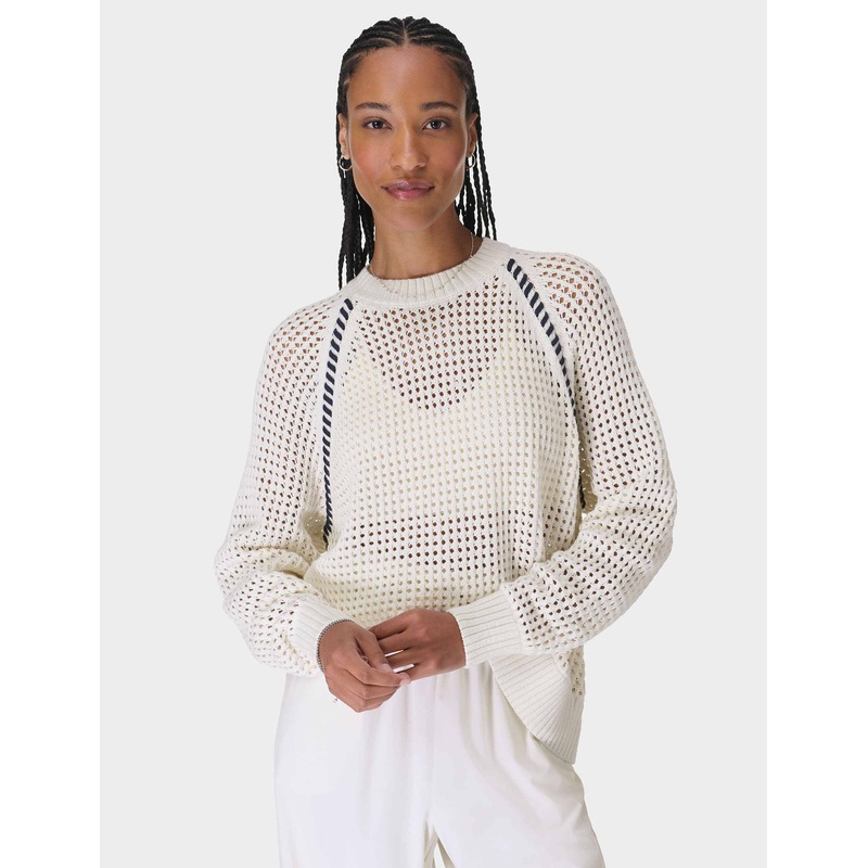 Tides High Whipstitch Jumper – Lily White