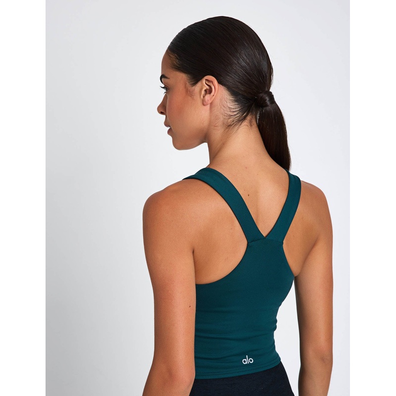 Airbrush Real Bra Tank – Midnight Green